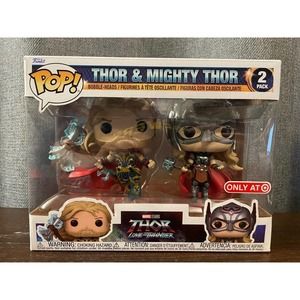 Funko Pop Thor and Mighty Thor 2 Pack Target Exclusive Thor Love and Thunder